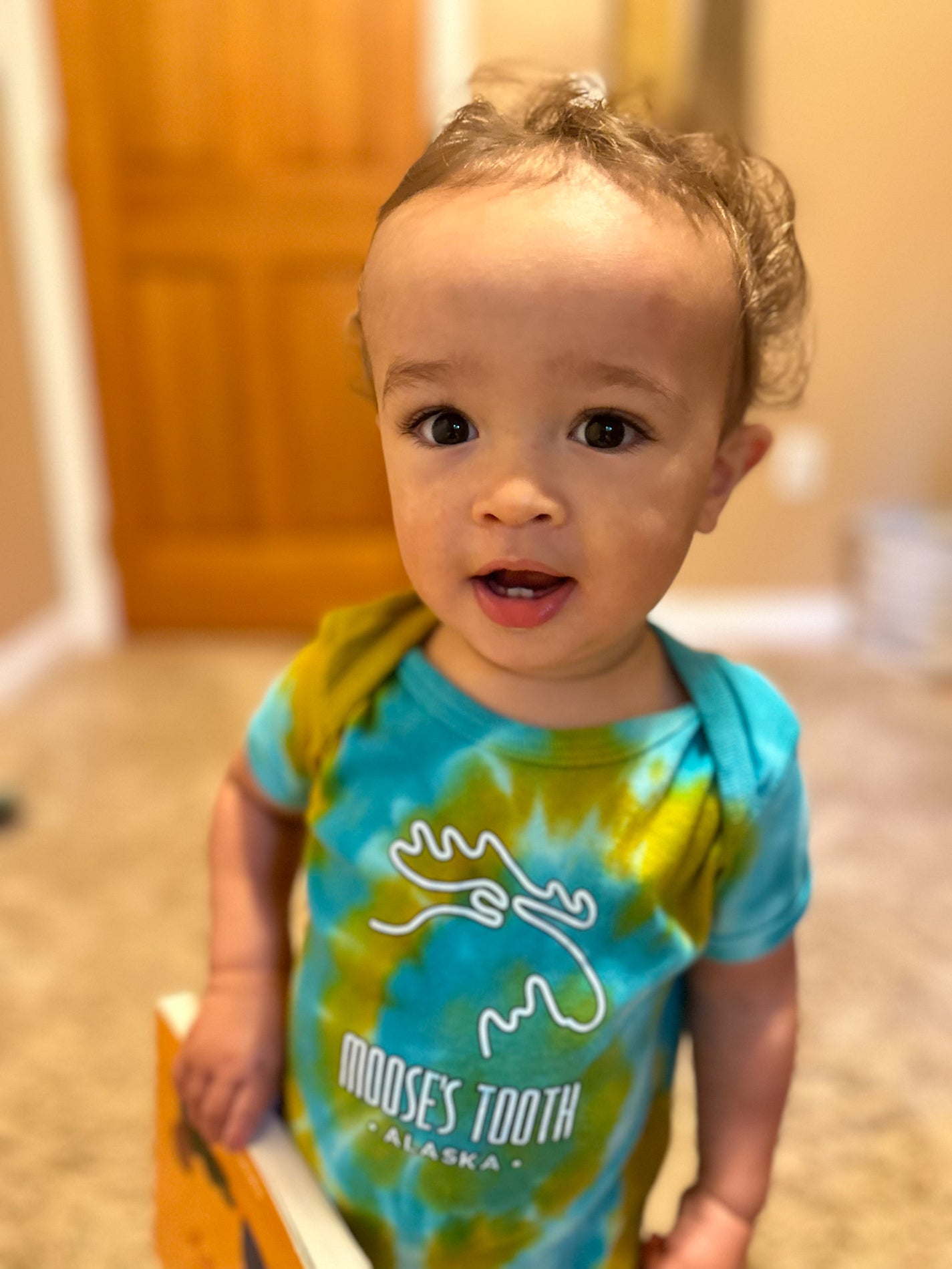 Moose's Tooth Tie-Dye Onesie